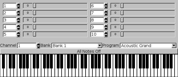 Virtual MIDI keyboard